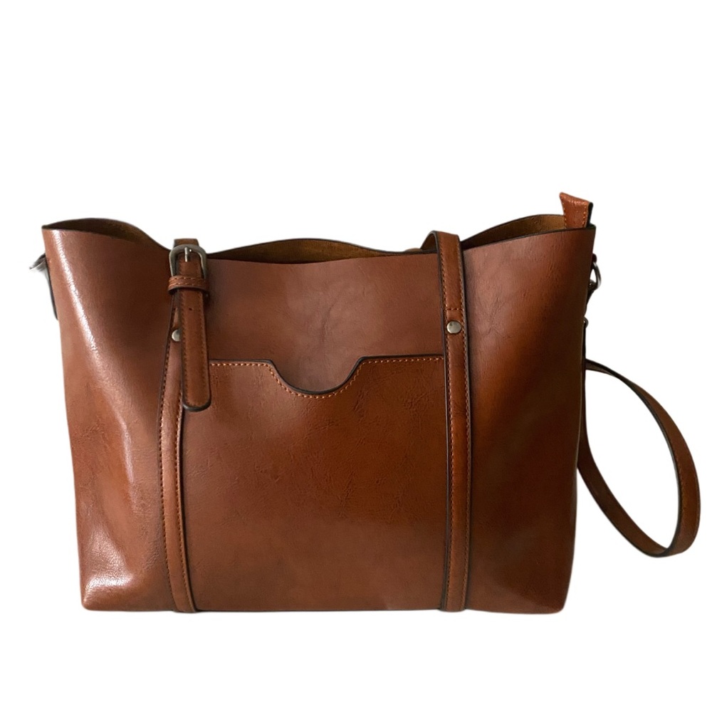 All Leather Crossbody or Shoulder Bag Tote